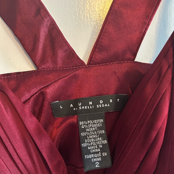 Laundry by Shelli Segal maroon dress - Picture 2 of 4